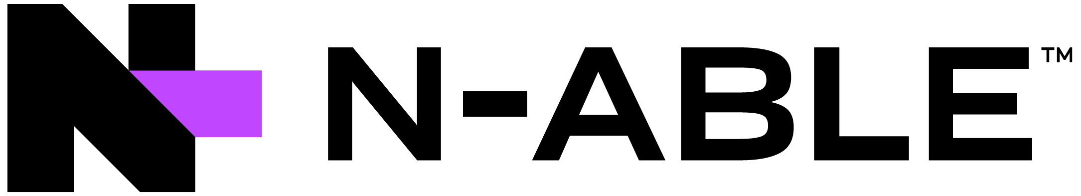sac_partnerlogo_nable Logo von N-Able Partner von SAC GmbH, ein schwarzes große N mit einen lila Balken der mittig aus dem N herausragt