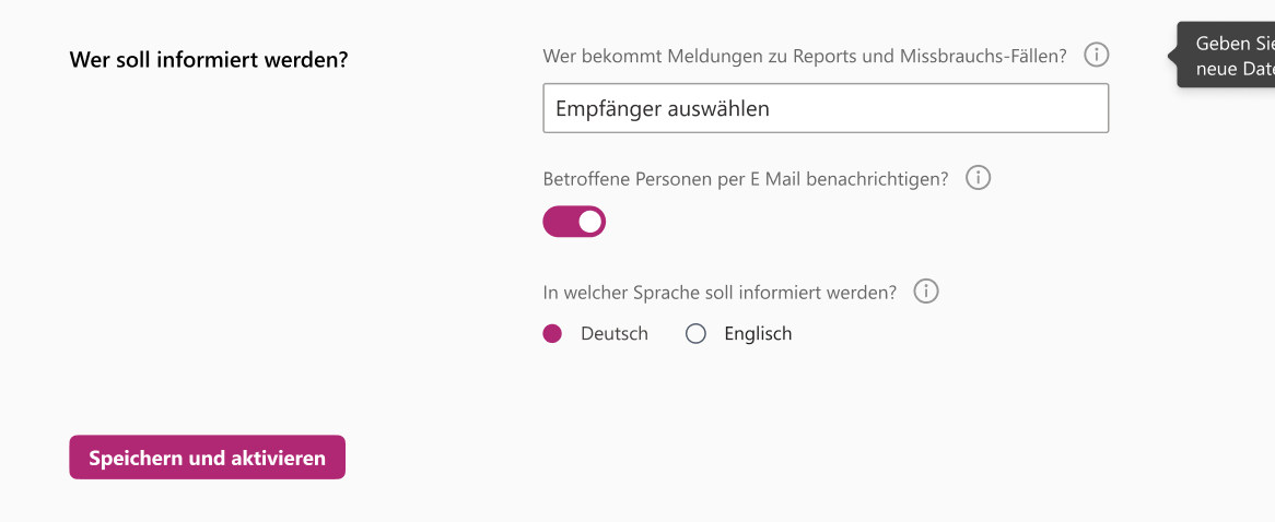 SAC_Screenshot_Identity Leak Checker Screenshot der Identity Leak Checker Benachrichtigungs-Einstellungen